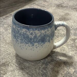 Blue and White Speckled Mug